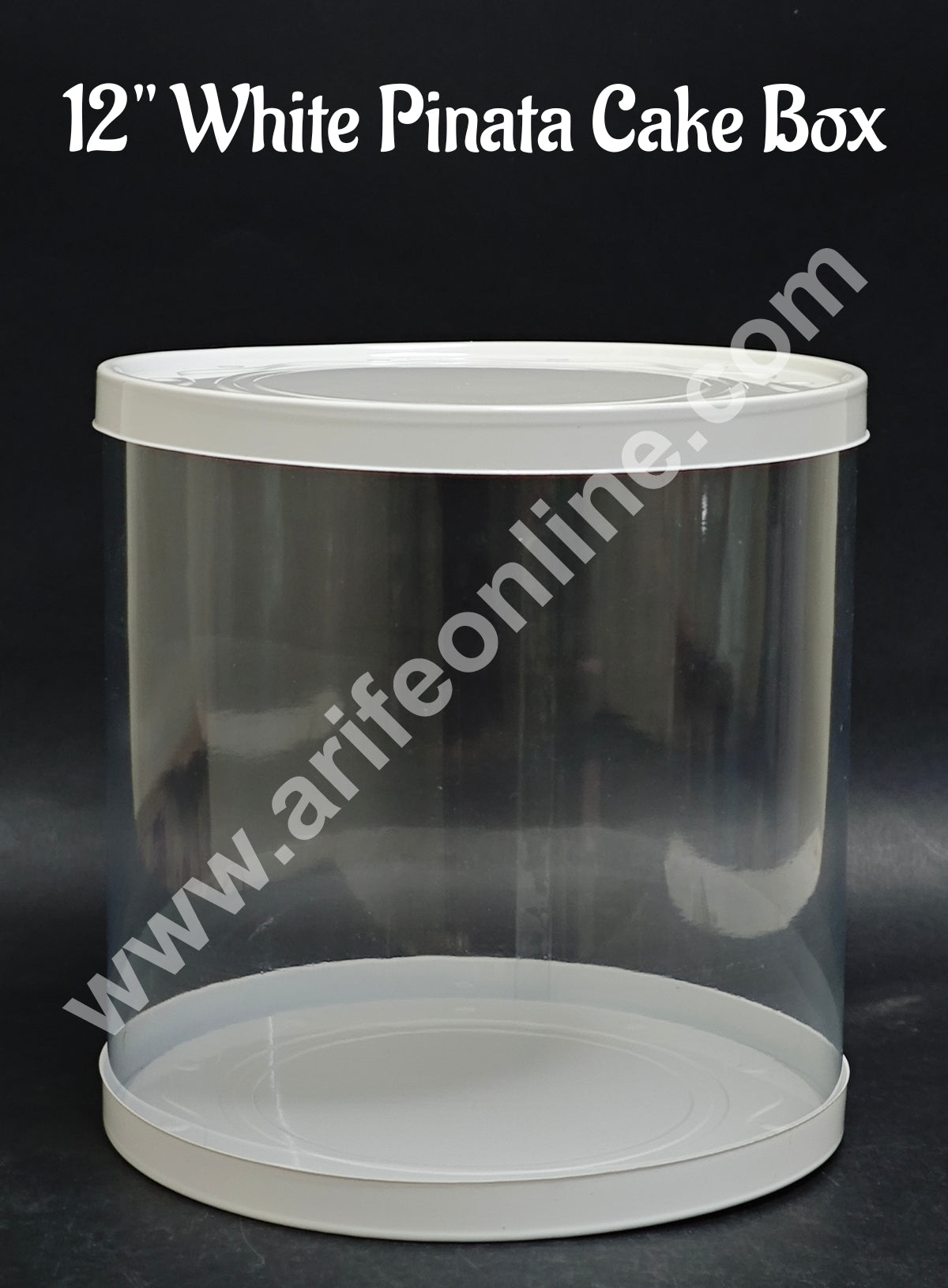 12" White Pinata Round Pinata Cake Box | 1 piece box - CAKE DECORβ’