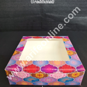 CAKE DECORβ’ 4 Cavity Brownie Boxes with Clear Window Traditional design | Brownie Carriers - 10 Pcs Pack