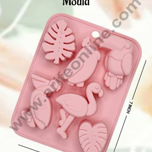 CAKE DECOR™ 6 Cavity Flamingo & Birds Silicon Mould