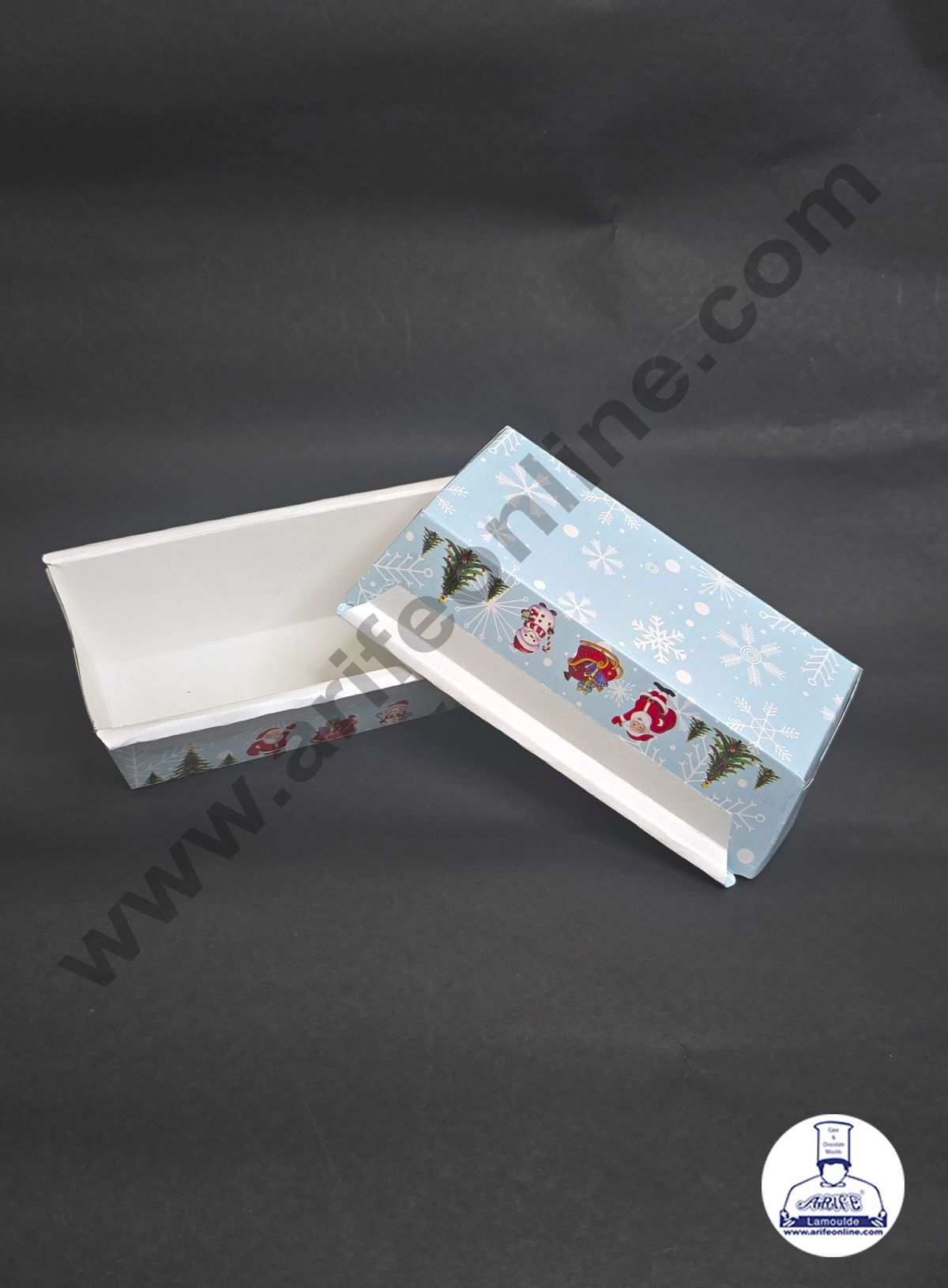 CAKE DECOR™ Bake & Serve Paper Baking Mould - Christmas Theme Plum Cake Mould (10 Pcs Pack)(Design -04)