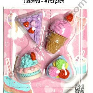 CAKE DECORβ’ Ice Cream Shaped Rubber Topper - 4 Pcs Pack | Return Gifts