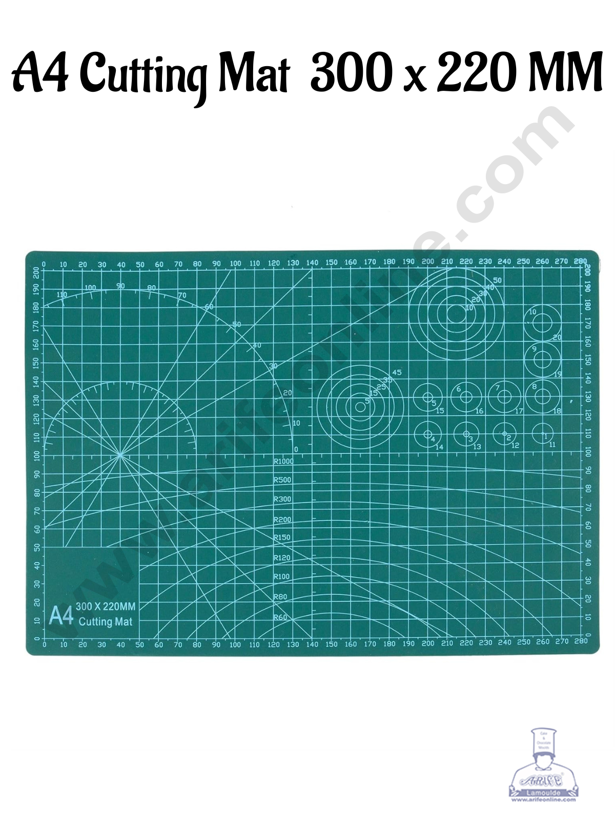 Cake Decor Self Healing 3-Ply Double Sided Durable Non-Slip PVC Cutting Mat Great for Scrapbooking, Quilting, Sewing and all Arts & Crafts Projects - A4 Size