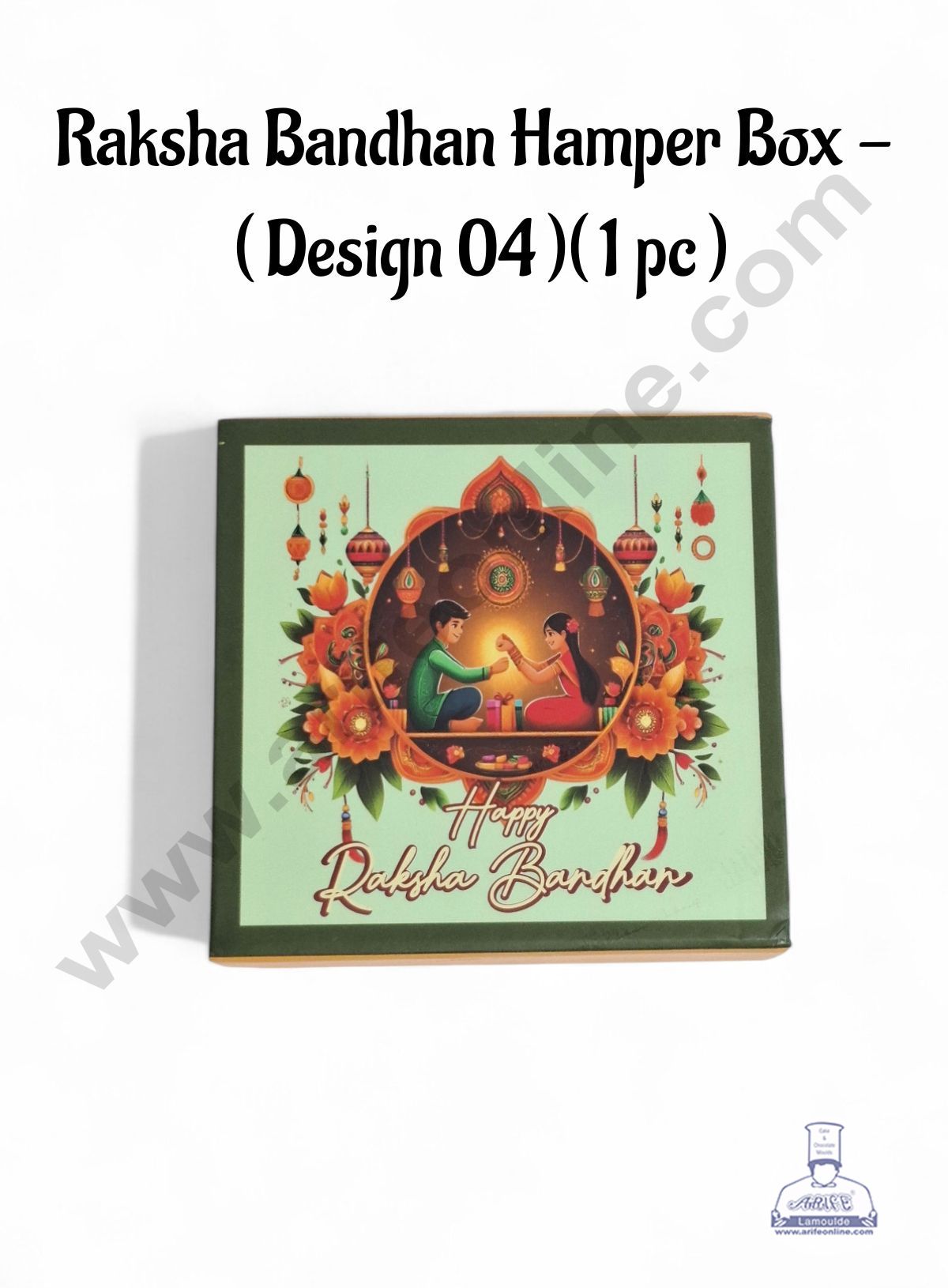 Happy Raksha Bandhan Hamper box - ( Design - 04)(1 Pc) - CAKE DECORβ’