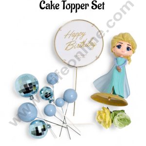 Elsa Theme Happy Birthday Cake Topper Set - CAKE DECOR™