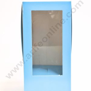 Blue Ice Cream Cone Cake Holder Box (1Pc)|11" x 5.5" x 5.5" - CAKE DECOR™