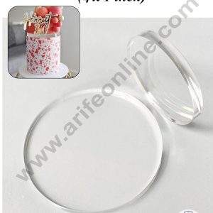 CAKE DECOR™ 4 inch Round Acrylic Disk Cake Spacer | Cake Divider Spacer | Cake Decoration