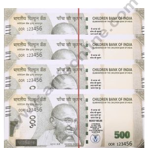 CAKE DECOR™ Indian Fake Currency Notes, 85 Pieces, Learning And Educational Toy Money For Kids (500)