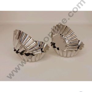 CAKE DECORβ’ 4 Piece Stainless Steel Egg Tart Mould | Cake Moulds | Mini Pie Cupcake Cooking Tools Kitchen Accessories ( SBEgg-Tart-10 )