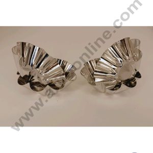 CAKE DECORβ’ 4 Piece Stainless Steel Egg Tart Mould | Cake Moulds | Mini Pie Cupcake Cooking Tools Kitchen Accessories ( SBEgg-Tart-11 )