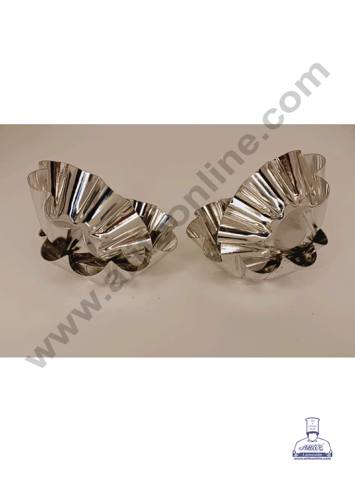 CAKE DECOR™ 4 Piece Stainless Steel Egg Tart Mould | Cake Moulds | Mini Pie Cupcake Cooking Tools Kitchen Accessories ( SBEgg-Tart-11 )