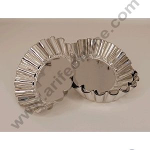 CAKE DECORβ’ 4 Piece Stainless Steel Egg Tart Mould | Cake Moulds | Mini Pie Cupcake Cooking Tools Kitchen Accessories ( SBEgg-Tart-9 )