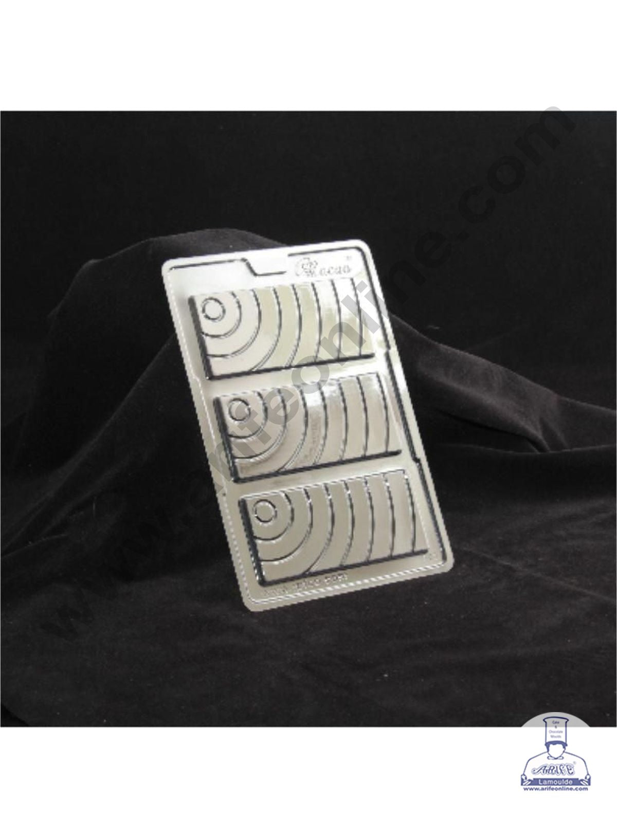 Cake Decor 3 Cavity PVC Chocolate mould Half Round Shaped (1pcs pack)