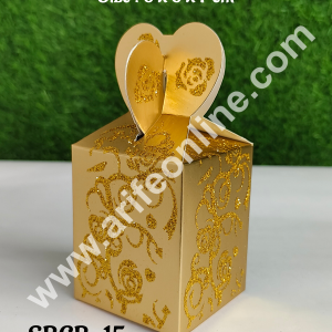 CAKE DECOR™ Goodie Bag For Hampers | Chocolate Box Hamper Box 10 Pcs Pack - Gold (SBGB-15)