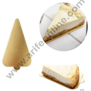 Cake Decor Triangle Pastry Base Boards - Gold 100 Pcs Pack