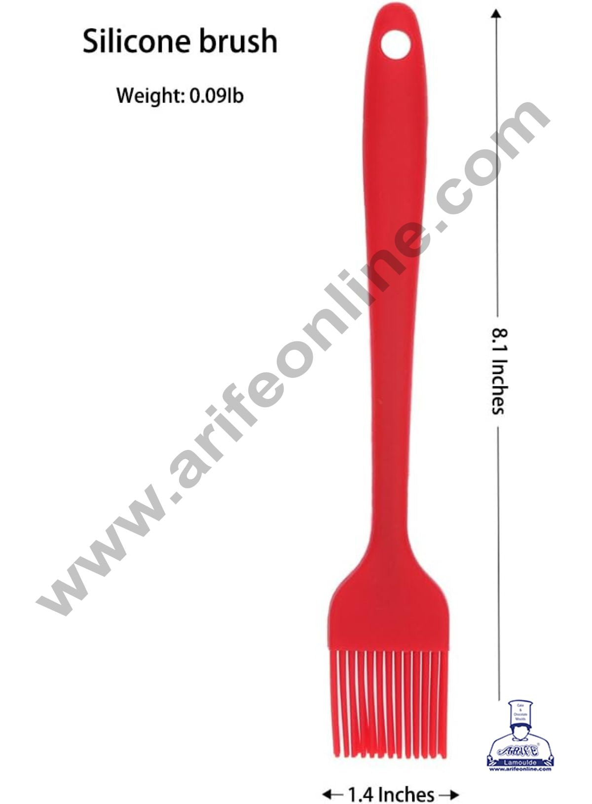 CAKE DECORβ’ 1pc Red Silicone Brush | Heat-Resistant, Non-Stick & Flexible with Silicone Handle