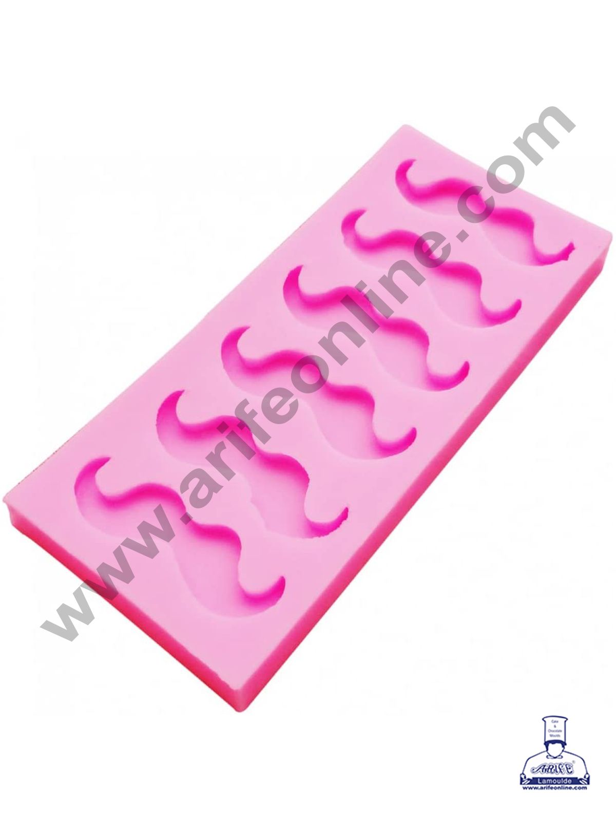 Cake Decor Silicone 6 Cavity Mustache Fondant Marzipan Mould