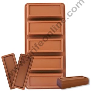 Cake Decor 5 Cavity Energy Bar Shape Chocolate Bar Silicone Chocolate Mould