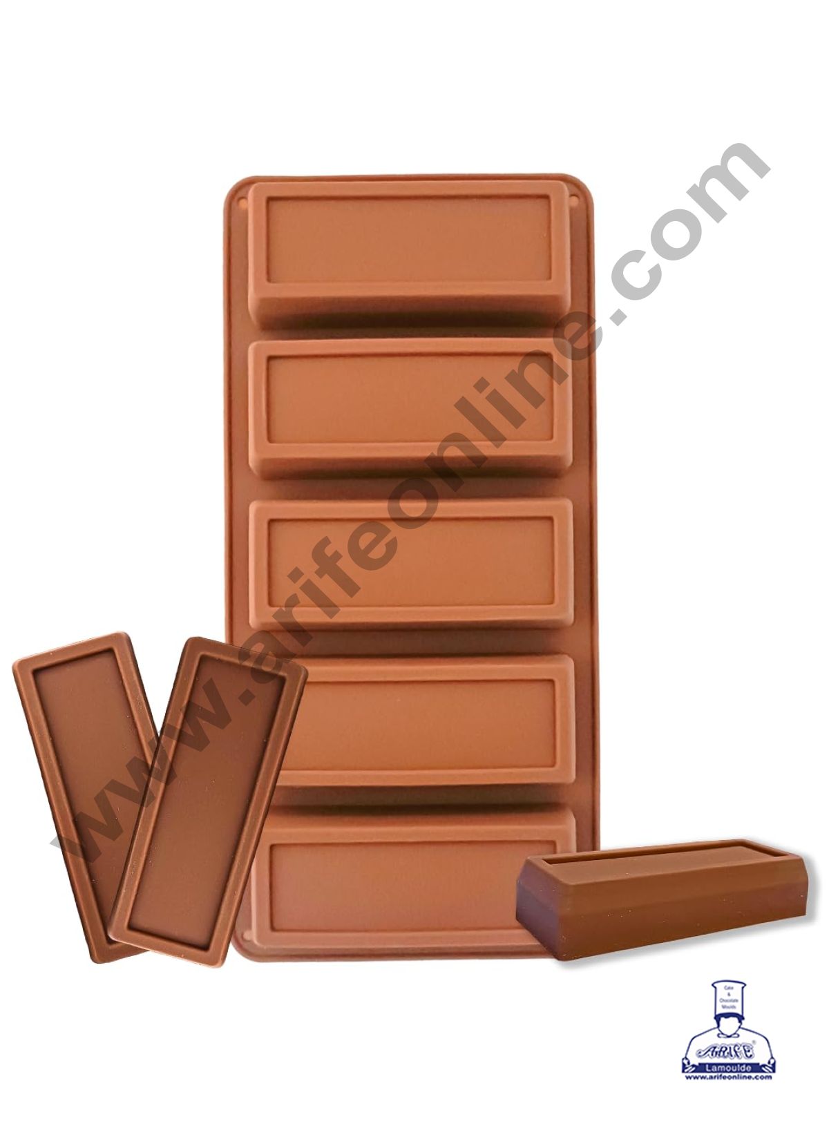Cake Decor 5 Cavity Energy Bar Shape Chocolate Bar Silicone Chocolate Mould