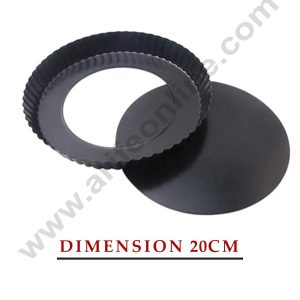 20 cm Non Stick Round Pie Dish with Loose Bottom – Perfect for Baking Pies - CAKE DECOR™