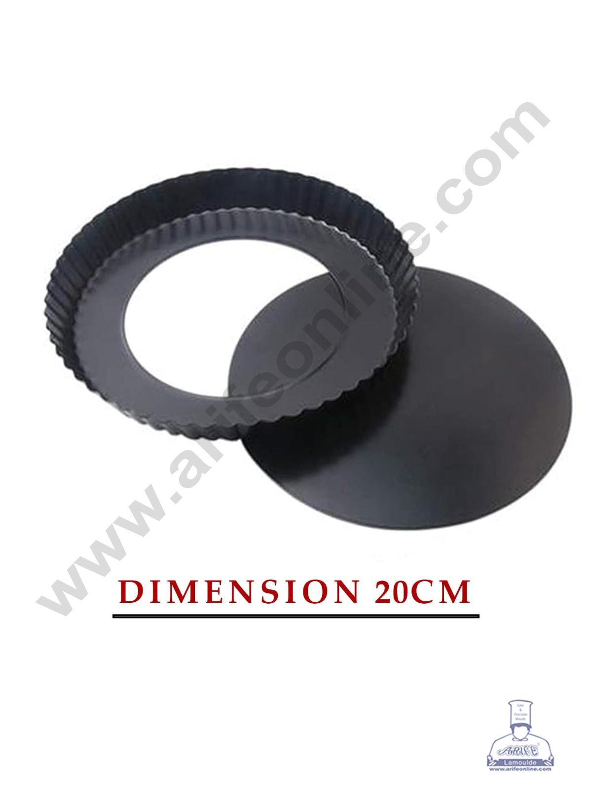 20 cm Non Stick Round Pie Dish with Loose Bottom β Perfect for Baking Pies - CAKE DECORβ’