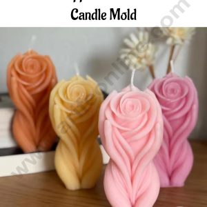 CAKE DECORβ’ 3D Hand-Cupped Rose Pillar Silicon Candle MoldβSB-SCM-DYF7670β