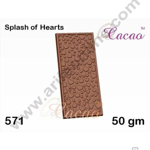 Cake Decor 3 Cavity PVC Chocolate Mould Splash of Hearts Shaped (1pcs pack)