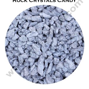 CAKE DECOR™ Rock Crystals Sprinkles and Candy For Geode Cake - Silver - 100 gm