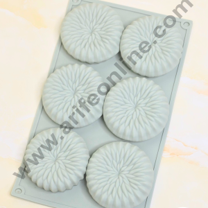 CAKE DECORβ’ 6 Cavity Flower Shape Silicon Muffin Mould Silicon Mould