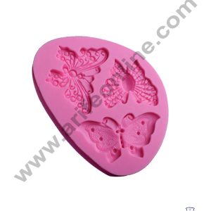 Cake Decor Silicon 3 in 1 Butterfly Fondant Clay Marzipan Cake Decoration Mould