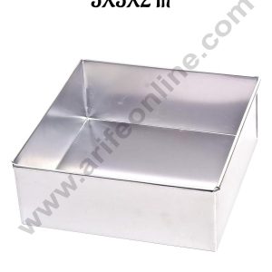 Cake Decor Aluminum Square Cake Mould - 5 in x 2 in