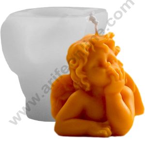 3D Silicon 1 Cavity Cute Little Angel Shape Silicon Candle Mould, Silicon Soap Mould (SBSP-DYF6976) - CAKE DECOR™