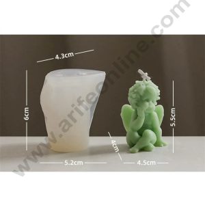 3D Silicon 1 Cavity Cute Little Angel Shape Silicon Candle Mould, Silicon Soap Mould (SBSP-DYF6977) - CAKE DECOR™