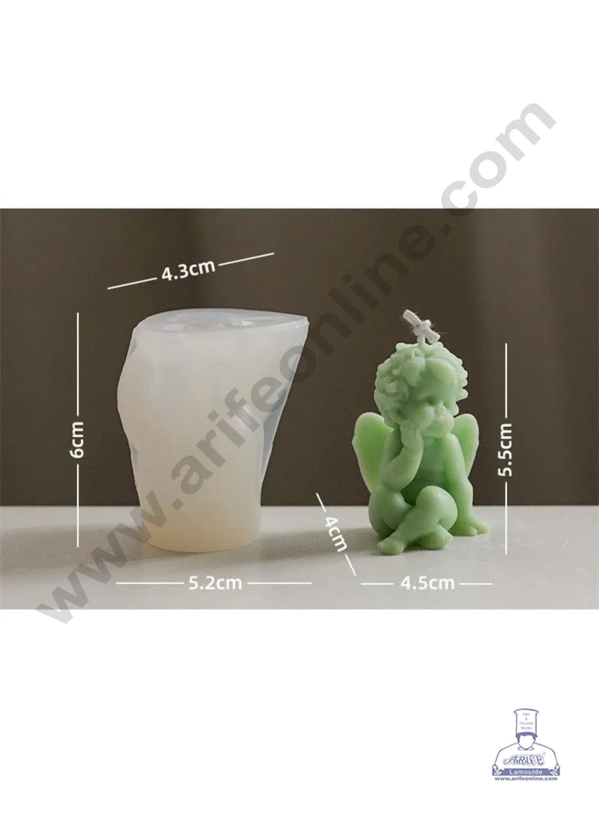 3D Silicon 1 Cavity Cute Little Angel Shape Silicon Candle Mould, Silicon Soap Mould (SBSP-DYF6977) - CAKE DECORβ’
