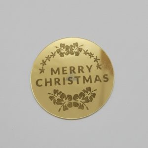 CAKE DECORβ’ Acrylic Merry Christmas Coin Topper for Cake and Cupcakes ( SBMT-Coin-069)| 1 Piece |