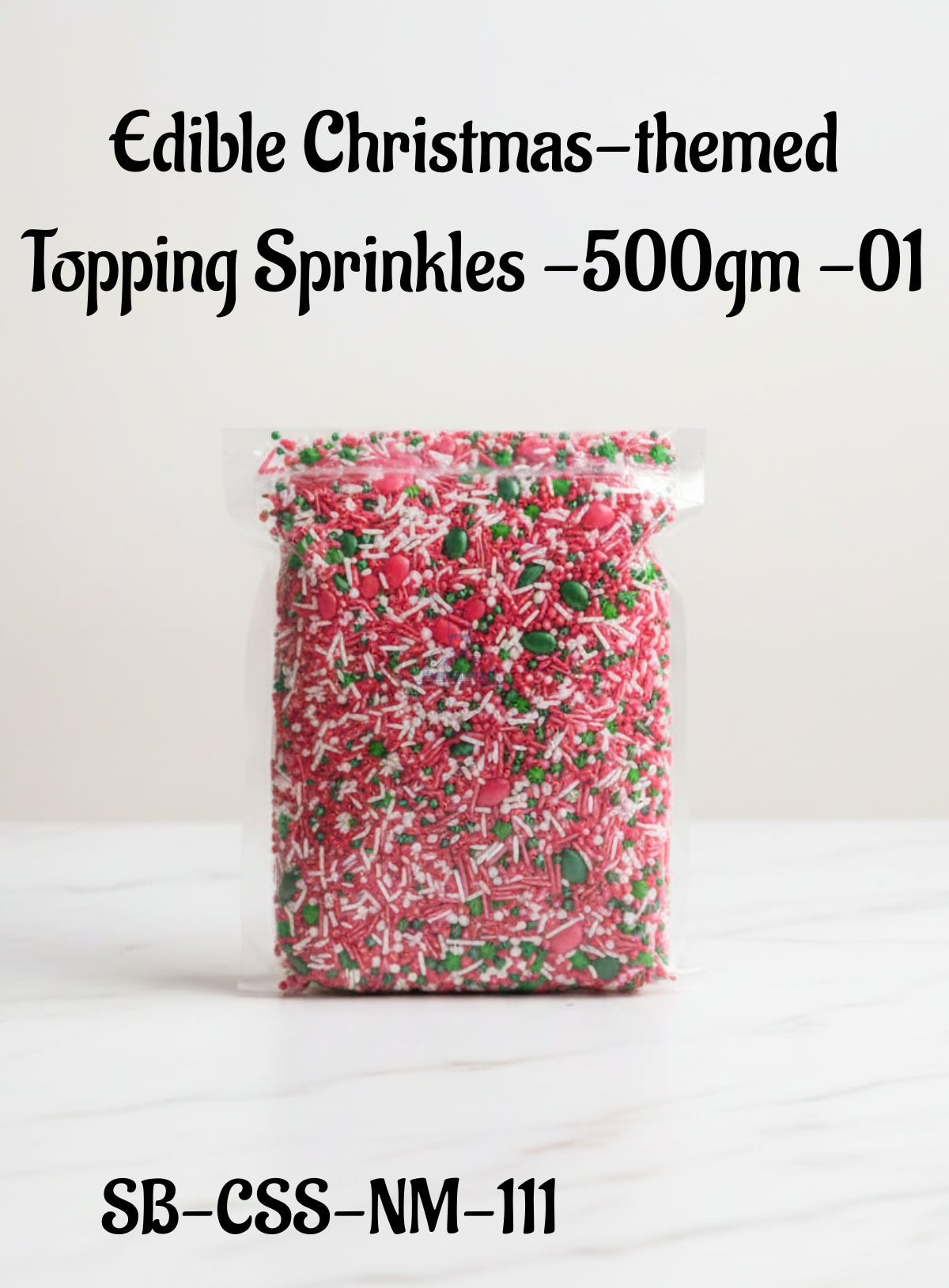 CAKE DECOR™ Edible Christmas-themed Topping Sprinkles - 500gm - 01