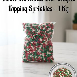 CAKE DECOR™ Edible Christmas Star Shapes Topping Sprinkles - 1 Kg