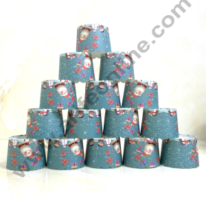 CAKE DECOR™ Deep Muffin Cup Christmas Theme | Muffin Cupcake Liners (50Pcs Pack) Design-05