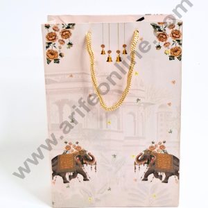 Traditional Design Peach Gift Bag | Hamper Carry Bag (1 Piece) - CAKE DECOR™