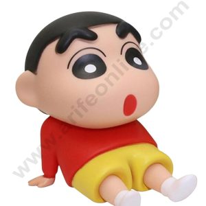 Cute Shinchan Sitting Cartoon Character Toy | Cake Topper - Red - CAKE DECOR™