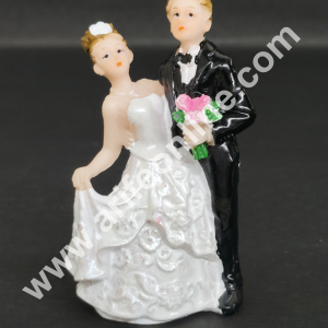 CAKE DECORβ’ 1 Pcs Wedding Couple Ceramic Figure Cake Topper Decorations (SBCT-10072A-R)