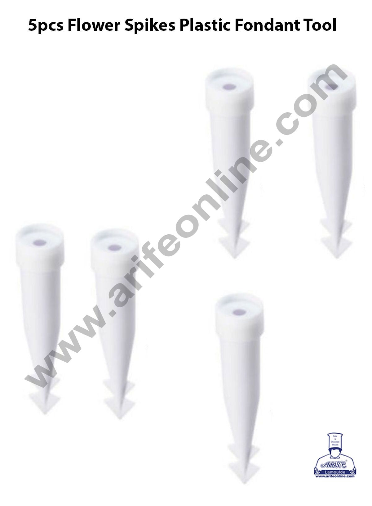 Cake Decor 5pcs Flower Spikes Plastic Fondant Tool