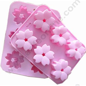 Cake Decor 6 Cavity Silicon Sakura Flower Mould Baking Chocolate Cake (SBSM-829)
