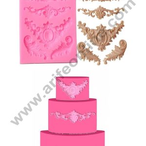 Cake Decor Silicon 6 Cavity Sculpted Vintage Flower Lace Silicone Fondant Mould Marzipan Mould