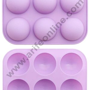 Cake Decor Silicon 6 Cavity Half Sphere Ball Shape Muffin Cupcake Mould