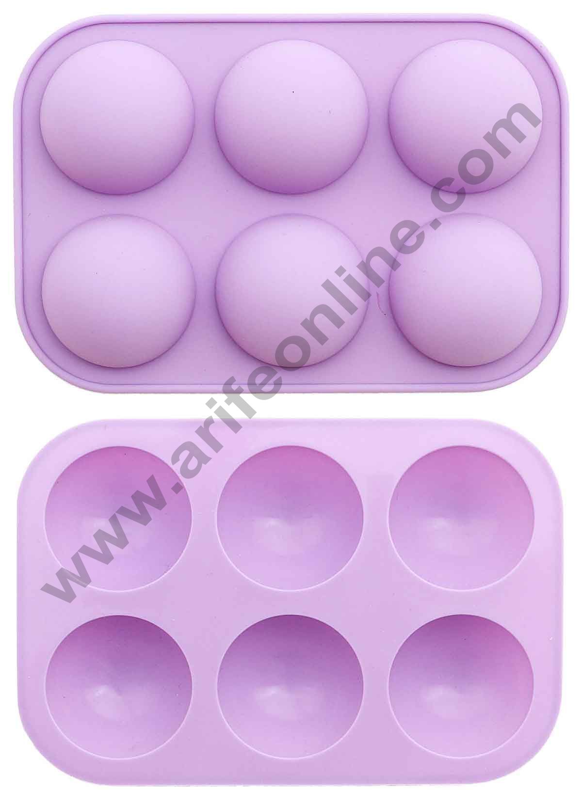 Cake Decor Silicon 6 Cavity Half Sphere Ball Shape Muffin Cupcake Mould