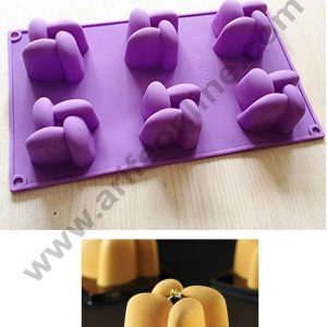 Cake Decor 6 cavity Silicon Moulds Muffin Mould
