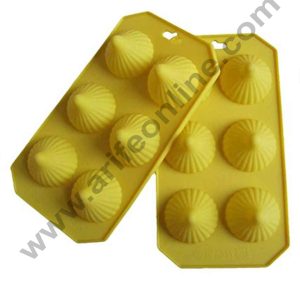 Cake Decor New Modak Shape 6 in 1 Chocolate Mould, Silicone Molds for Chocolate, Chocolate Silicone Moulds, Silicon Brown Chocolate Moulds for Ganesh Chaturti Festivals