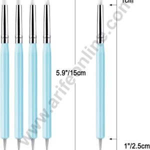 Cake Decor 5Pcs Rubber Tip Paints Nail Art Silicon Brushes Sculpture Pottery Clay Sculpting Shaping Carving Tool