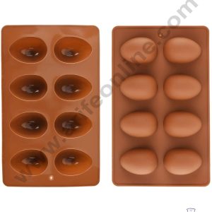 Cake Decor 8 in 1 Silicon Bakeware Easter Eggs Shape Cupcake Moulds Muffin Mould