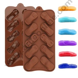 Cake Decor 10 Cavity Different Car Shape Silicone Chocolate Mould ( SBCM-683 )